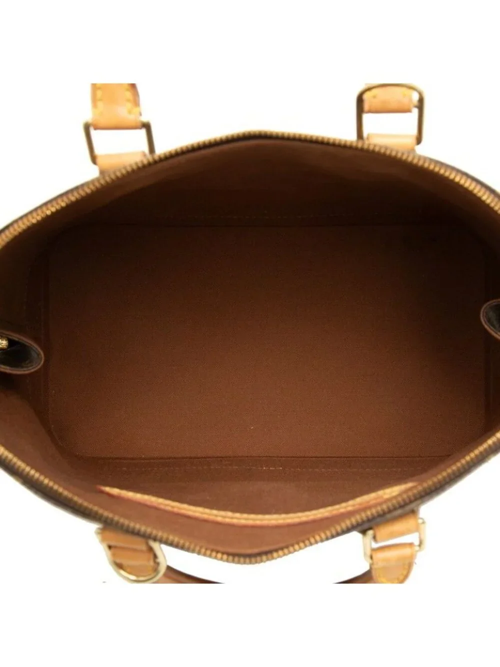 Louis Vuitton Monogram Alma PM Vintage Handbag Brown Leather